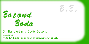 botond bodo business card