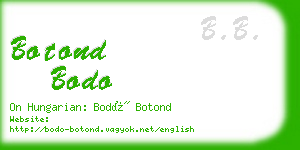 botond bodo business card